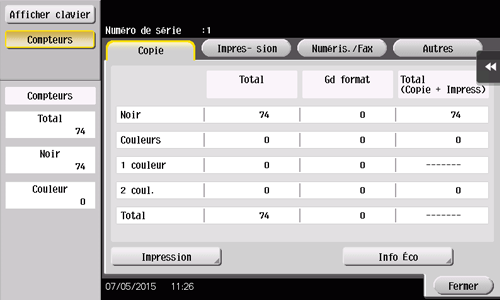 relevé compteurs copieur