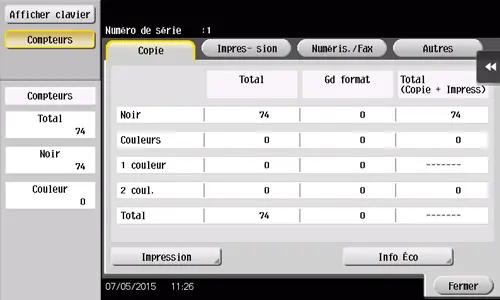 relevé compteurs copieur