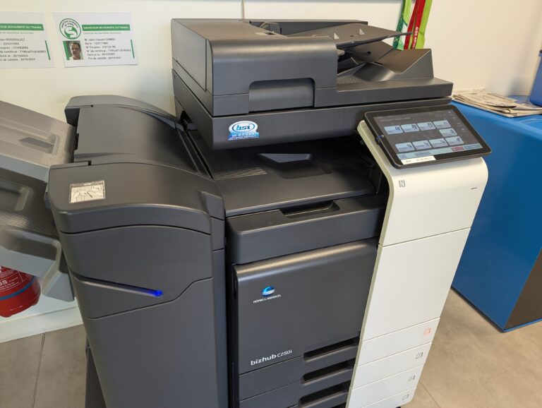 plan façade copieur bizhub konica minolta